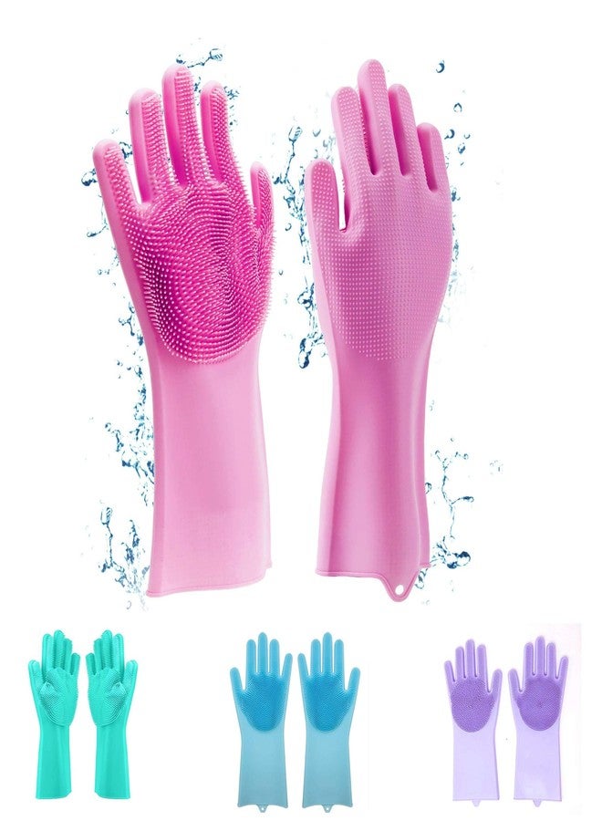 Max Home Magic Silicone Dish Washing Hand Gloves for Cleaning, Kitchen, Car, Bathroom and Pet Grooming (Color as per availability) - Pack of 1 Pair - Image 1